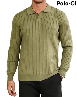 Men’s Sweater Collar-Olive