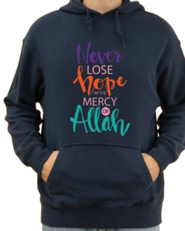 Mens Hoody Navy Lose hope