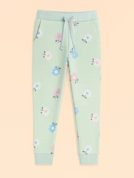 All Over Printed Knit Girls Trousers