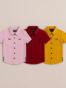 Kids Double Pocket Shirt Combo