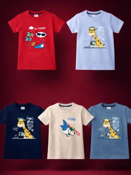 Kids 5 Pcs T-Shirt Combo 2