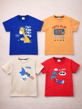 Kids 4 Pcs T-Shirt Combo 2
